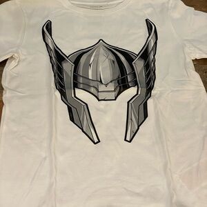 Kids White Hero Helmet Graphic Tee